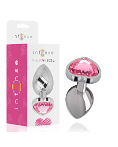 Plug Anal en Aluminium Coeur Rose - Intense