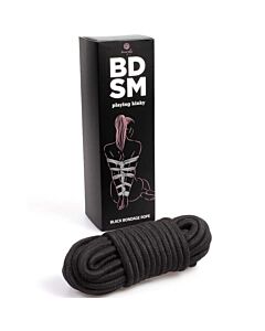 Corde de bondage en soie noire