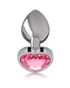 Plug Anal en Aluminium Coeur Rose - Intense