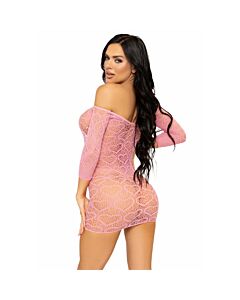 Robe en filet cœur rose