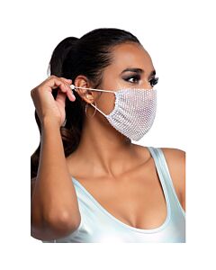 Masque Strass Harlow - Blanc
