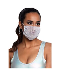 Masque Strass Harlow - Blanc
