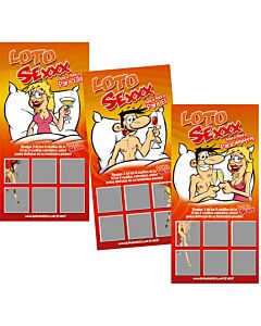Pack Sensuel Loto 12 Cartes à Gratter Hétéro