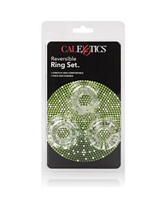Kit de tres anillos reversibles transparentes