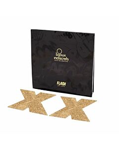 Cache-tétons Flash Croix Or