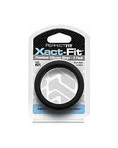 Pack Xact-fit: Anneaux en Silicone 20cm - Noir