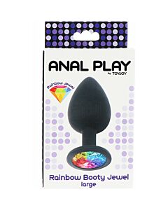 Rainbow Booty Jewel Grande - Negro