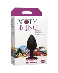 Booty Bling Spade Petit Plug en Silicone Rose à Bijoux - Stimule visuellement votre partenaire