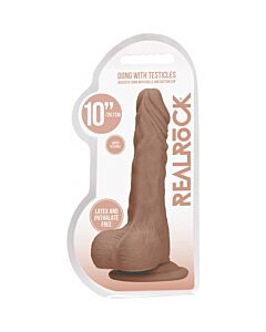 Dildo Real Feel 10'' - Peau Douce Bronze