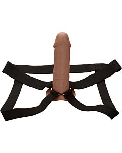 Housse d'extension réaliste avec harnais 17,25cm marron