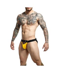 DNGEON Peekaboo Jock Jaune - Sous-vêtements sportifs-érotiques