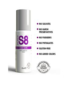 S8 Hybrid Cum Glide 50ml - Lubrifiant hybride conçu pour imiter le sperme.