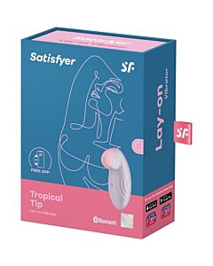 Satisfyer Tropical Tip Vibrador Lay-On Lila - Satisfyer Dipping Delight
