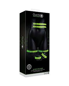 Aïe ! - Menottes, ceinture et sangles pour les cuisses - Brille dans le noir