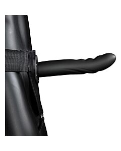 Aïe ! Harnais Strap-On Creux Courbé Texturé - Noir 20cm
