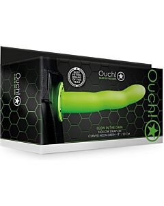 Ouch-Strap-On Creux Courbé 8''/20 cm - Brille dans le Noir
