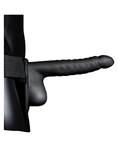 Ouch - Harnais Creux avec Testicules - 8''/21 cm - Noir