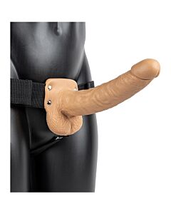 Realrock-Strap-On Creux Vibrant avec Testicules - 9''/ 23 cm