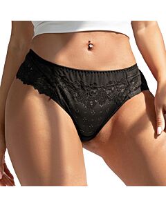 Dentelle florale noire