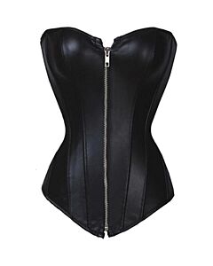 Corset Fortunated Negro - Corset en PVC de haute qualité de couleur noire
