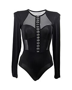 Body en Maille Noire