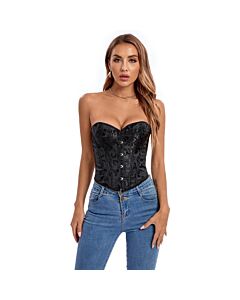 Corset Noir Steelboned 2XL -> Corset Noir Steelboned 2XL