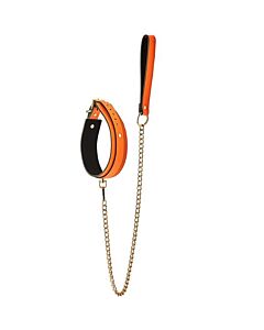 Collier et Laisse Glow Orange Dream Toys