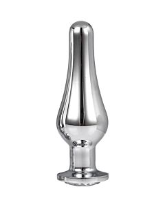 Plaisir Argenté Étincelant - Plug Anal en Aluminium avec Bijou