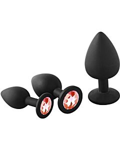 Kit de fantasía anal Rubí - 3 tapones