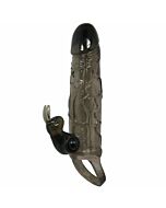 Brave man funda realistica pene con rabbit 16.5 cm negro