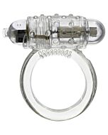 Anillo silicona con vibrador transparente