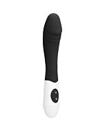 Ribbed vibrador silicona negro