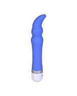 Silicone vibrateur fleur de lis g bleu soyeux
