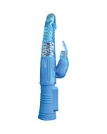 4play luxe vibrateur rampante mince lapin bleu