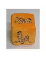 Posture en tissu orange dés