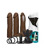 Vibrating dual density ultraskyn set - chocolate