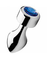 Bouchon en aluminium avec gemme bleue - longue