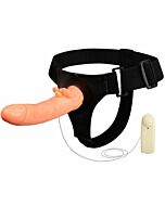 Passionné femme danse harnais vibrateur 18cm