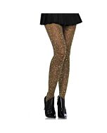 Leg avenue medias de lurex transparentes negro/oro