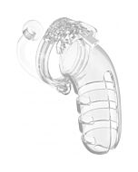Jaula masculina con plug 14cm - transparente
