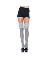 Leg avenue chaussettes en dentelle froncé gris