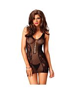 Leg avenue mini-robe noire à pois