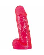 Pénis réaliste avec testicules - 20cm - rouge