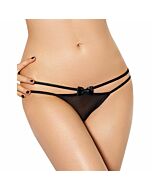 Culotte de lingerie Queen avec double sangle et noeud s / m