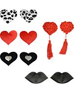 Set de 5 sugerentes pezoneras surtidas