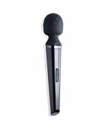 Tête de diamant - Masseur de baguette en silicone 11x - Noir