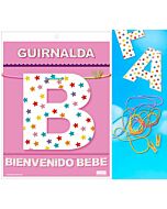 Guirnalda bienvenido bebe (cartulina 220gr)