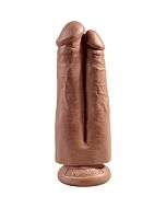 Two cocks one hole 20cm - caramelo