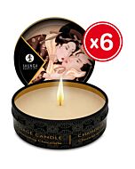 Shunga vela de masaje chocolate 6 x 30 ml