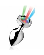 Light up - plug anal moyen - argent
